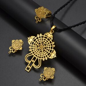 Axum Tsion Cross with Black Rope