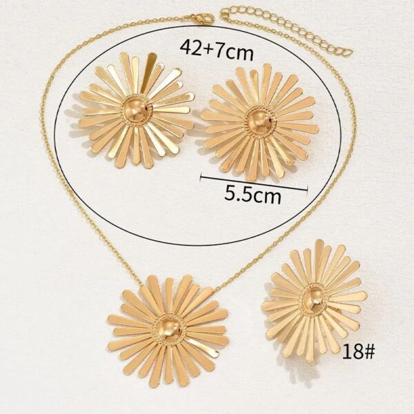 Flower 3pieces Jewelry Sets