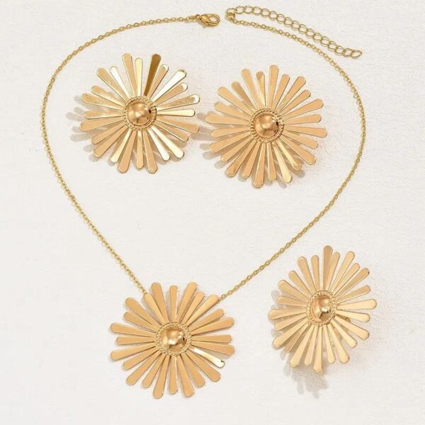 Flower 3pieces Jewelry Sets - Image 3