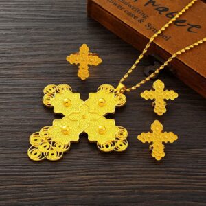 Elegant Cross Pendant Jewelry Set