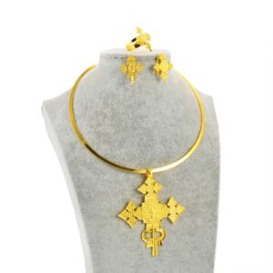 Lalibela Cross Jewelry Set with Choker
