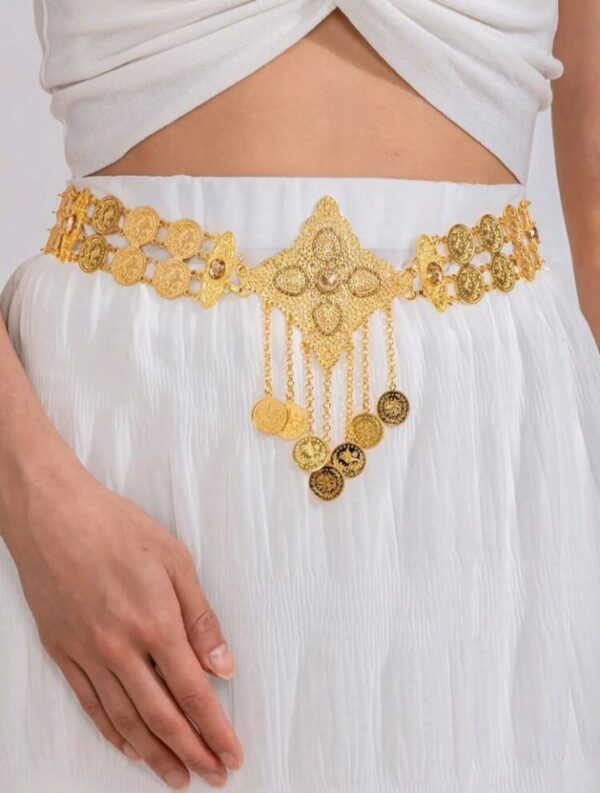 Exquisite Limitation Gold Tassel Design waist chain Belt - Image 3