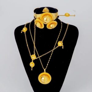 Gold Plated Traditional Habesha Jewelry Set