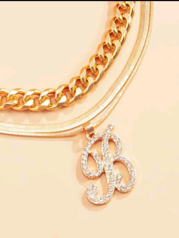Letter B Necklace 3in 1 - Image 6