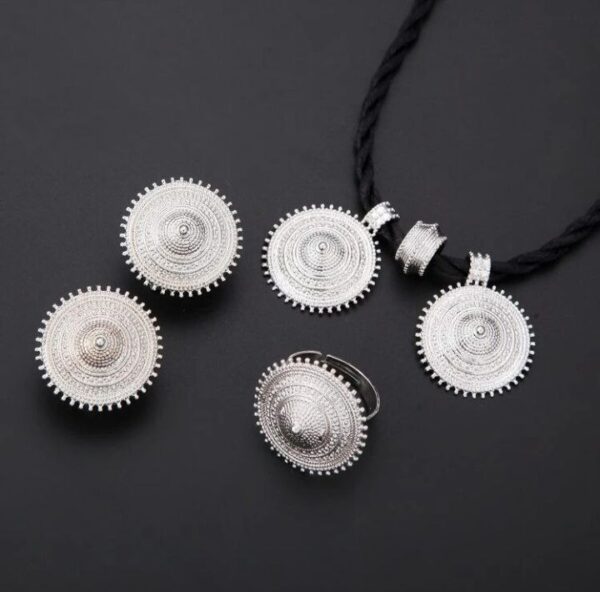 Mini Silver Double Pendant - Image 3