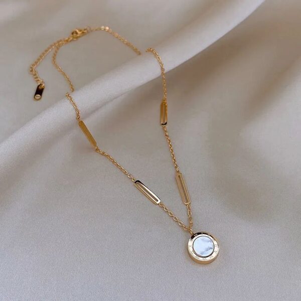 Roman Numeral Pendant Necklace - Image 6